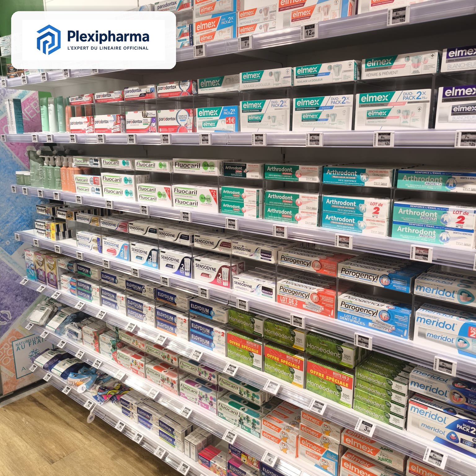 Rayon pharmacie équipé Plexipharma